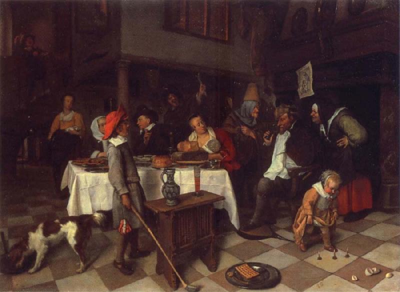 Jan Steen Twelfth Night oil painting picture